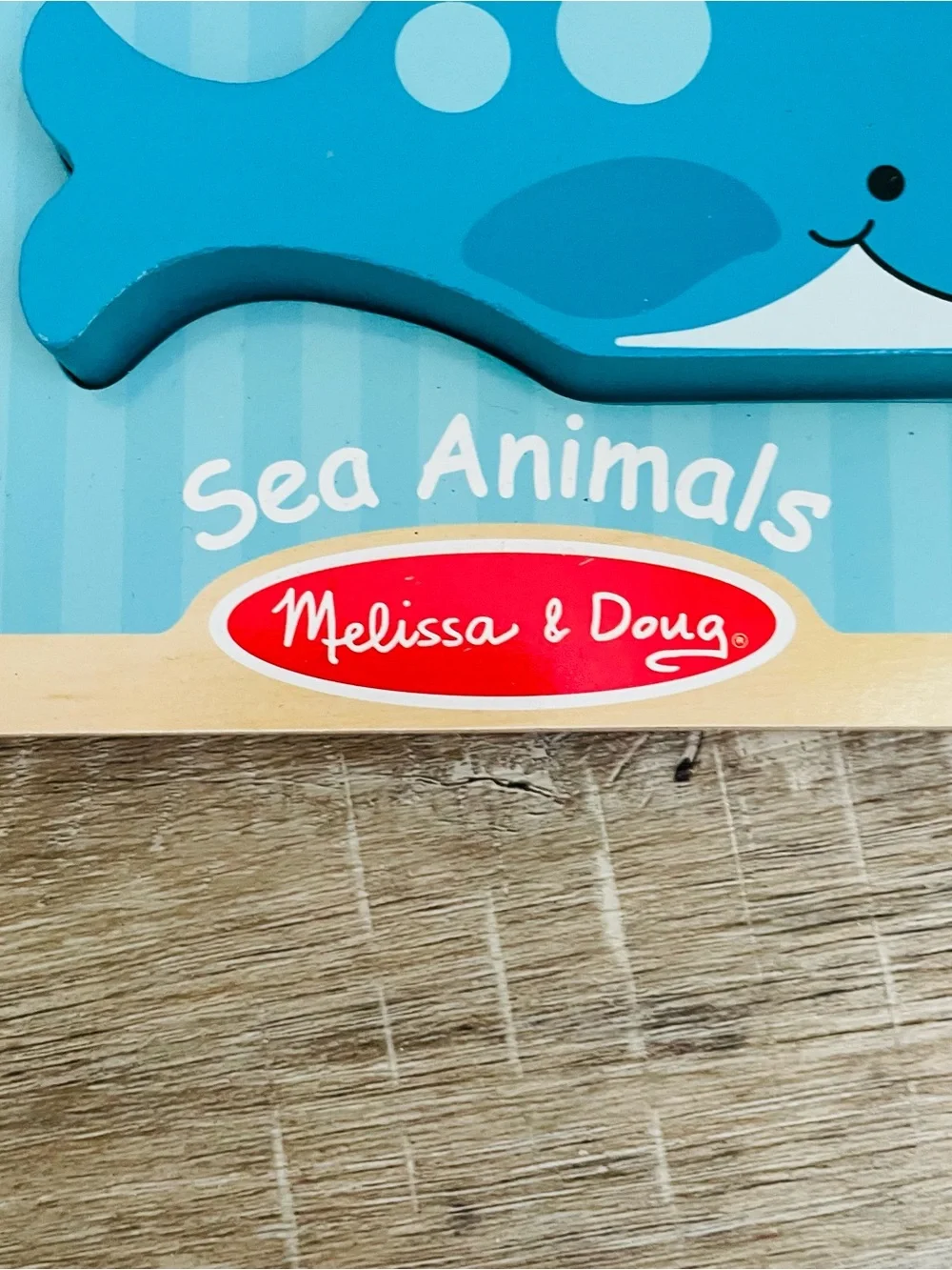 Melissa & Doug Sea Animals Chunky Wooden Puzzle 7-Piece Ocean Animal Puzzle